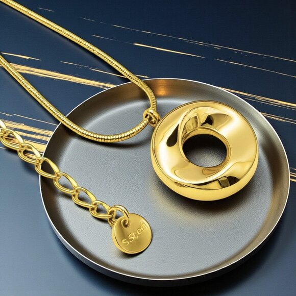 NKULTD Jewelry - 🆕Minimalist O Pendant Dainty Necklace 18K Gold Plated 316L Stainless Steel